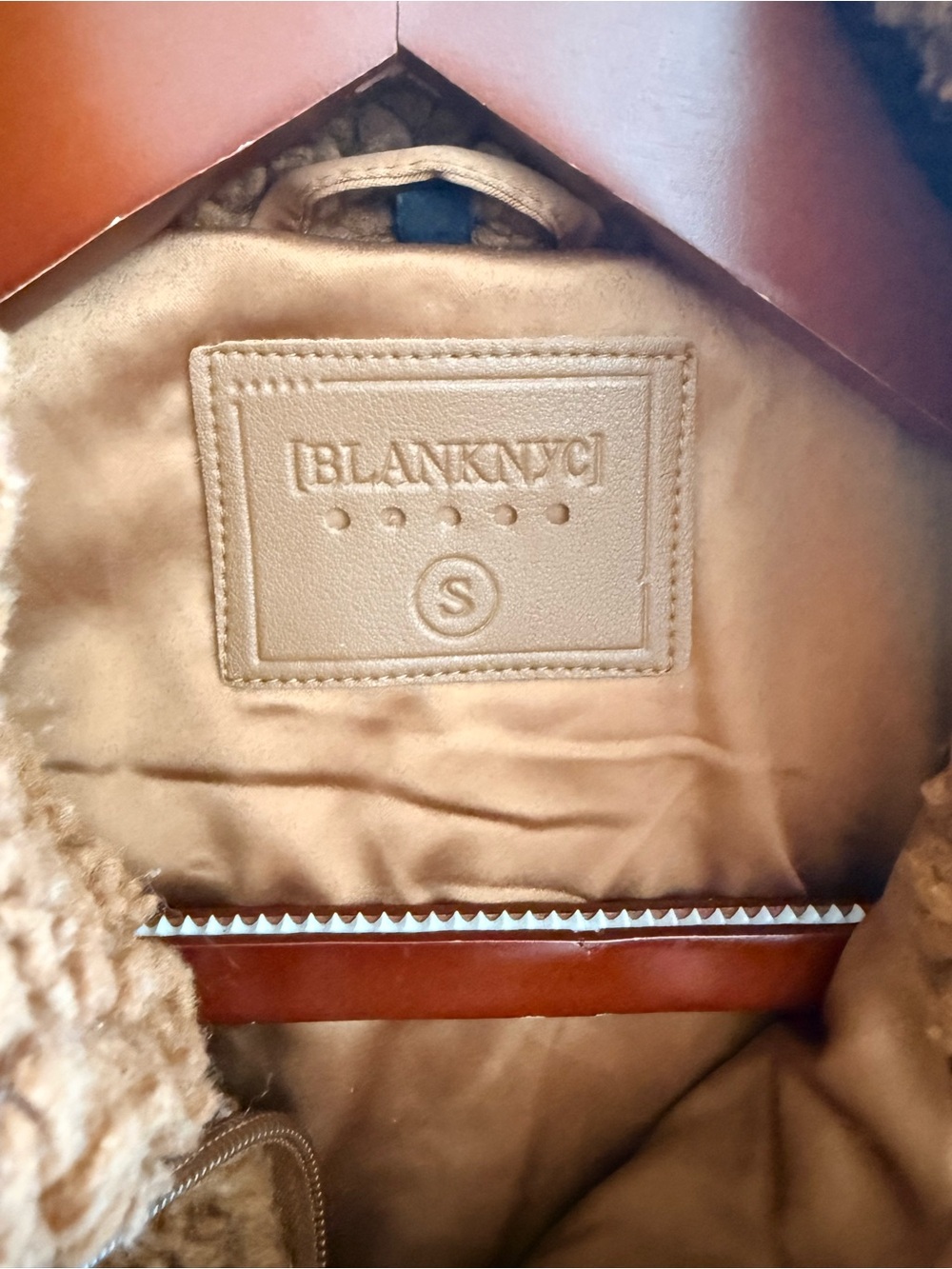 BLANKNYC Brown Teddy Sherpa Fleece Jacket with 3D Daisy Flowers Size S - Picture 3 of 4